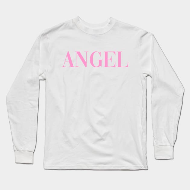 Angel - Pose - Pink Long Sleeve T-Shirt by deanbeckton